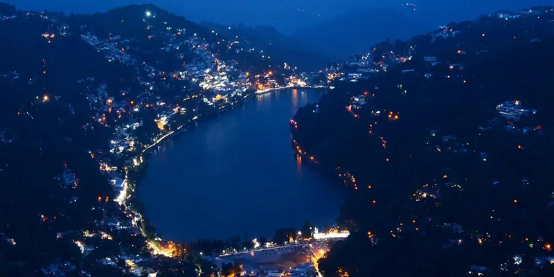 Nainital lake at night